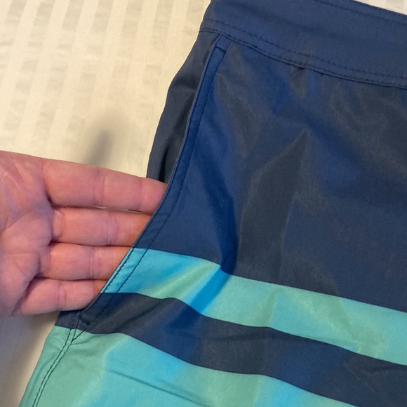 Fair Harbor Blue and Green Swim Trunks - Picture 5 of 12